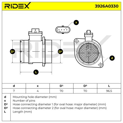 Air Mass Sensor RIDEX 3926A0330 3926A0330 - photo 6