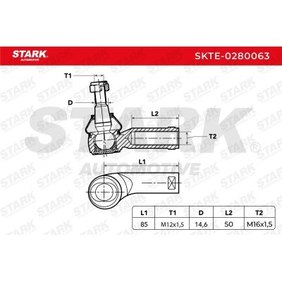 Tie Rod End Stark SKTE-0280063 SKTE-0280063 - photo 5