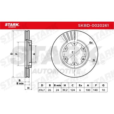Brake Disc Stark SKBD-0020261 SKBD-0020261 - photo 5