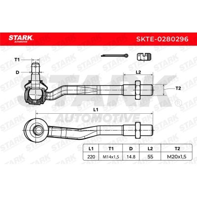 Tie Rod End Stark SKTE-0280296 SKTE-0280296 - photo 4