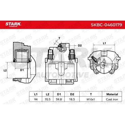 Brake Caliper Stark SKBC-0460179 SKBC-0460179 - photo 3