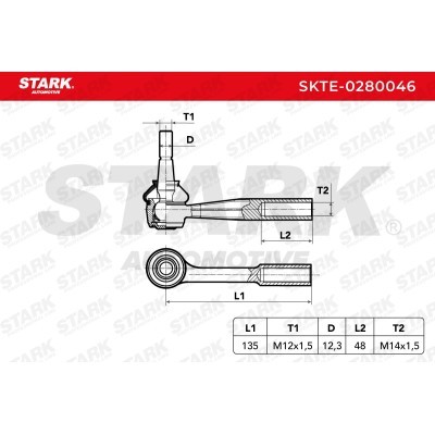 Tie Rod End Stark SKTE-0280046 SKTE-0280046 - photo 6