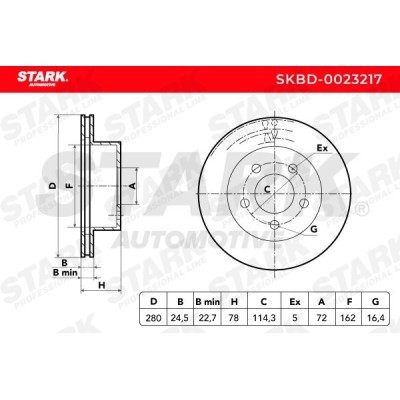 Brake Disc Stark SKBD-0023217 SKBD-0023217 - photo 5