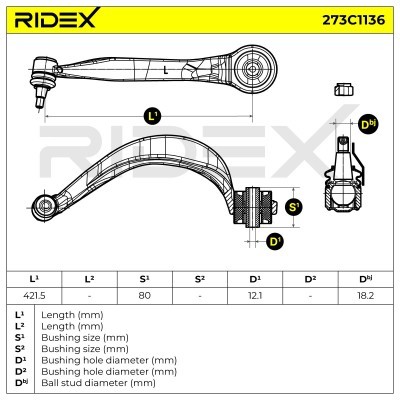 Control Arm RIDEX 273C1136 273C1136 - photo 5