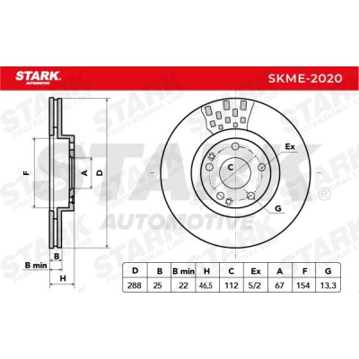 Brake Disc Stark SKME-2020 SKME-2020 - photo 8