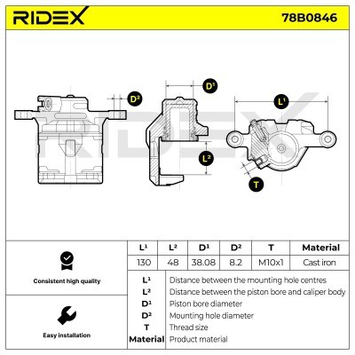 Brake Caliper RIDEX 78B0846 78B0846 - photo 6