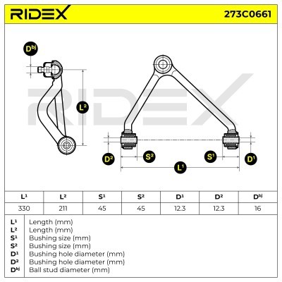 Control Arm RIDEX 273C0661 273C0661 - photo 6
