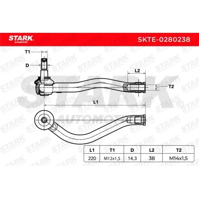 Tie Rod End Stark SKTE-0280238 SKTE-0280238 - photo 6