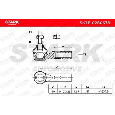 Tie Rod End Stark SKTE-0280378 SKTE-0280378 - photo 5