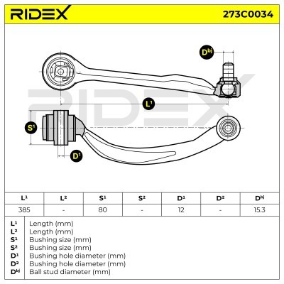 Control Arm RIDEX 273C0034 273C0034 - photo 6