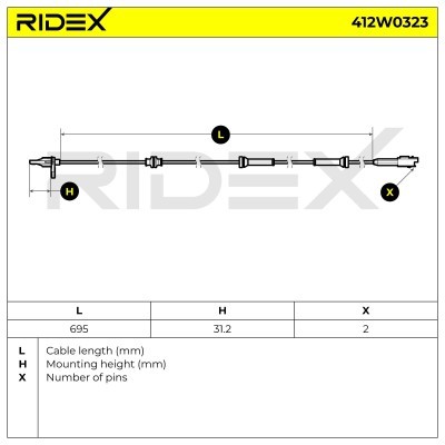 ABS Sensor RIDEX 412W0323 412W0323 - photo 7