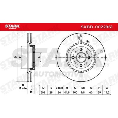Brake Disc Stark SKBD-0022961 SKBD-0022961 - photo 3