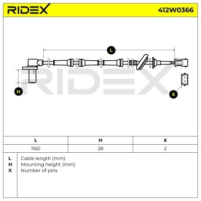 ABS Sensor RIDEX 412W0366 412W0366 - photo 6