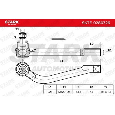 Tie Rod End Stark SKTE-0280326 SKTE-0280326 - photo 5