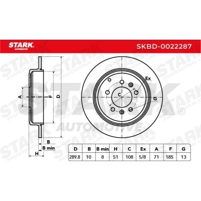 Brake Disc Stark SKBD-0022287 SKBD-0022287 - photo 3