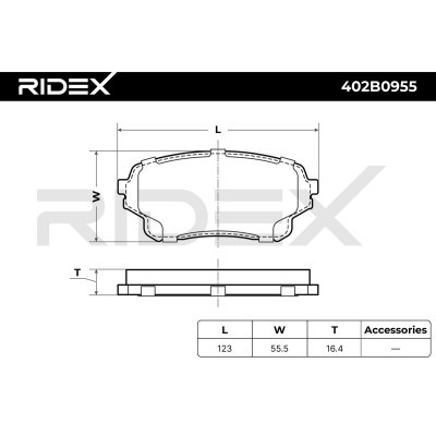 Brake Pads Set RIDEX 402B0955 402B0955 - photo 4