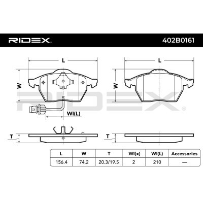 Brake Pads Set RIDEX 402B0161 402B0161 - photo 3