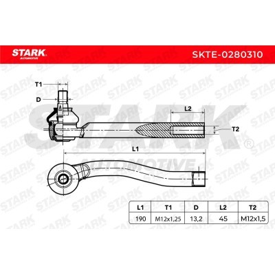 Tie Rod End Stark SKTE-0280310 SKTE-0280310 - photo 4