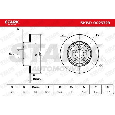 Brake Disc Stark SKBD-0023329 SKBD-0023329 - photo 5