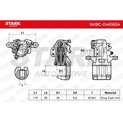 Brake Caliper Stark SKBC-0461634 SKBC-0461634 - photo 3