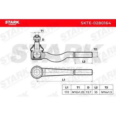 Tie Rod End Stark SKTE-0280164 SKTE-0280164 - photo 5