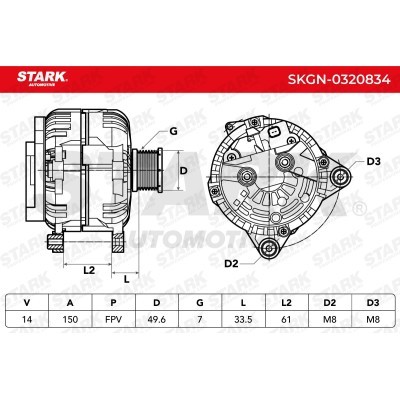 Alternator Stark SKGN-0320834 SKGN-0320834 - photo 7