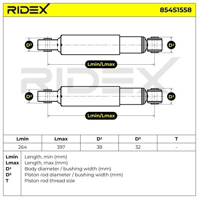 Shock Absorber RIDEX 854S1558 854S1558 - photo 5