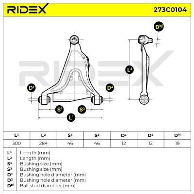 Control Arm RIDEX 273C0104 273C0104 - photo 7