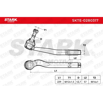 Tie Rod End Stark SKTE-0280317 SKTE-0280317 - photo 5