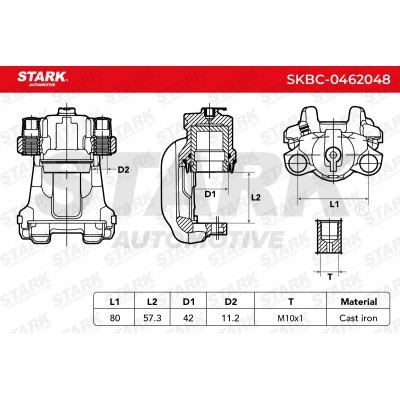 Brake Caliper Stark SKBC-0462048 SKBC-0462048 - photo 3