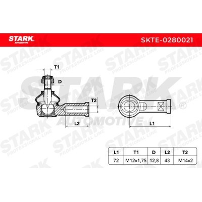 Tie Rod End Stark SKTE-0280021 SKTE-0280021 - photo 2