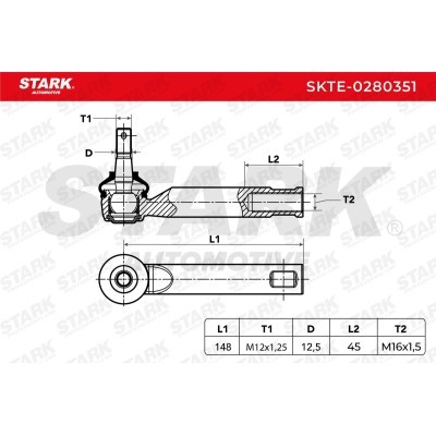 Tie Rod End Stark SKTE-0280351 SKTE-0280351 - photo 4