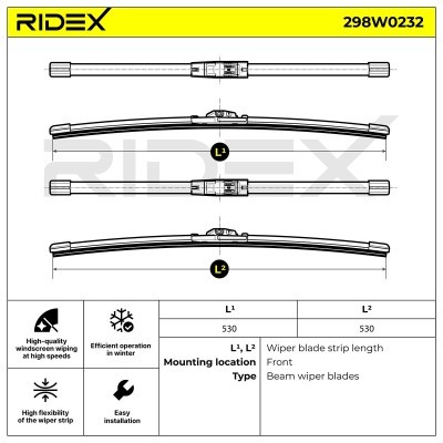 Wiper Blade RIDEX 298W0232 298W0232 - photo 7