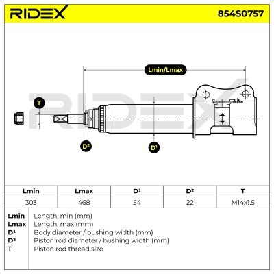 Shock Absorber RIDEX 854S0757 854S0757 - photo 8