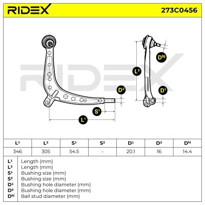 Control Arm RIDEX 273C0456 273C0456 - photo 4