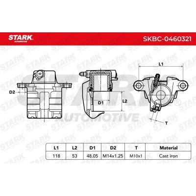 Brake Caliper Stark SKBC-0460321 SKBC-0460321 - photo 3