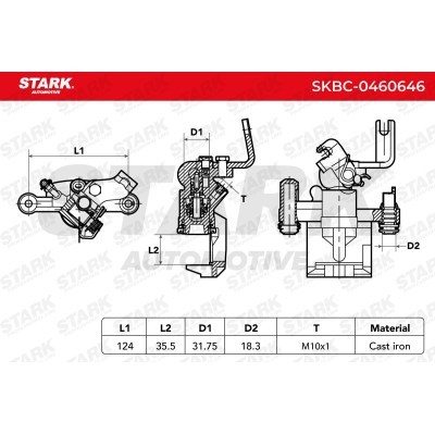Brake Caliper Stark SKBC-0460646 SKBC-0460646 - photo 4