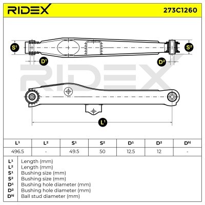 Control Arm RIDEX 273C1260 273C1260 - photo 7