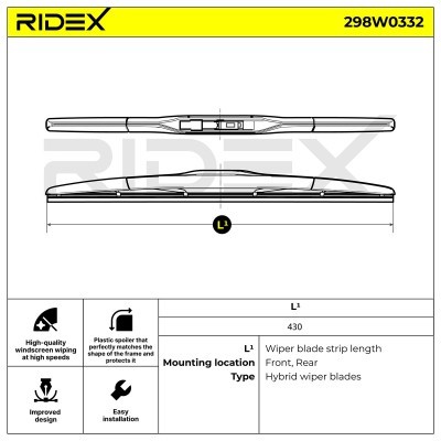 Wiper Blade RIDEX 298W0332 298W0332 - photo 7