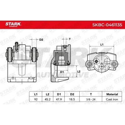 Brake Caliper Stark SKBC-0461135 SKBC-0461135 - photo 6