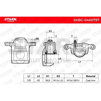 Brake Caliper Stark SKBC-0460797 SKBC-0460797 - photo 6