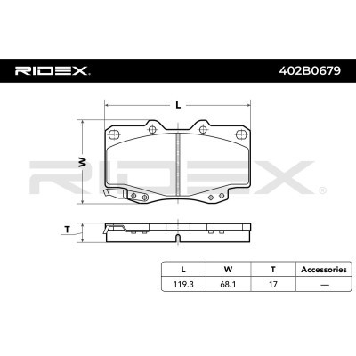 Brake Pads Set RIDEX 402B0679 402B0679 - photo 4