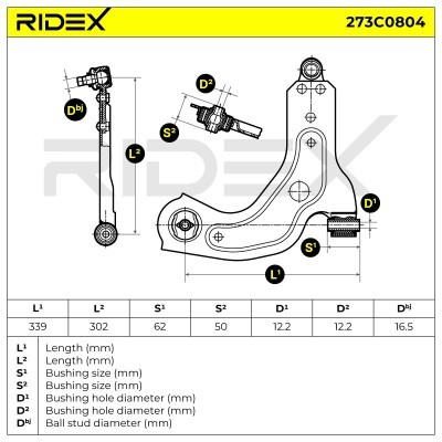 Control Arm RIDEX 273C0804 273C0804 - photo 6