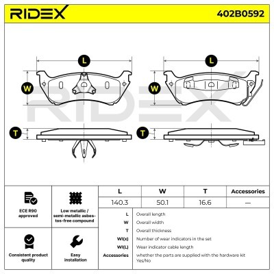 Brake Pads Set RIDEX 402B0592 402B0592 - photo 7