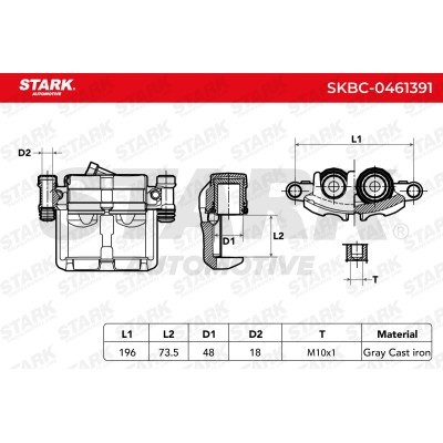 Brake Caliper Stark SKBC-0461391 SKBC-0461391 - photo 3