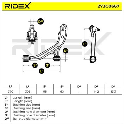 Control Arm RIDEX 273C0667 273C0667 - photo 6