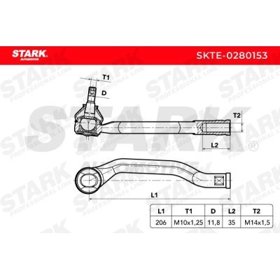 Tie Rod End Stark SKTE-0280153 SKTE-0280153 - photo 6