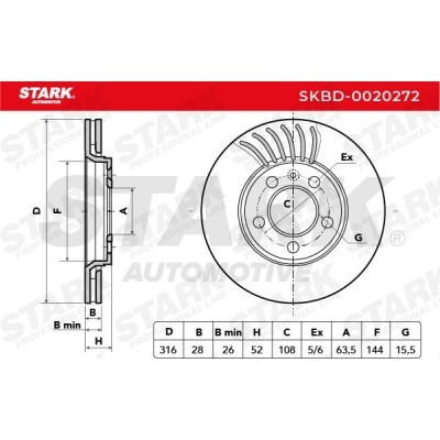 Brake Disc Stark SKBD-0020272 SKBD-0020272 - photo 6