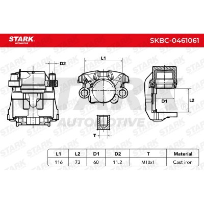 Brake Caliper Stark SKBC-0461061 SKBC-0461061 - photo 6