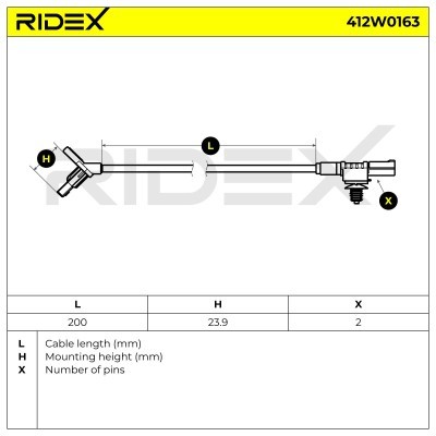 ABS Sensor RIDEX 412W0163 412W0163 - photo 4